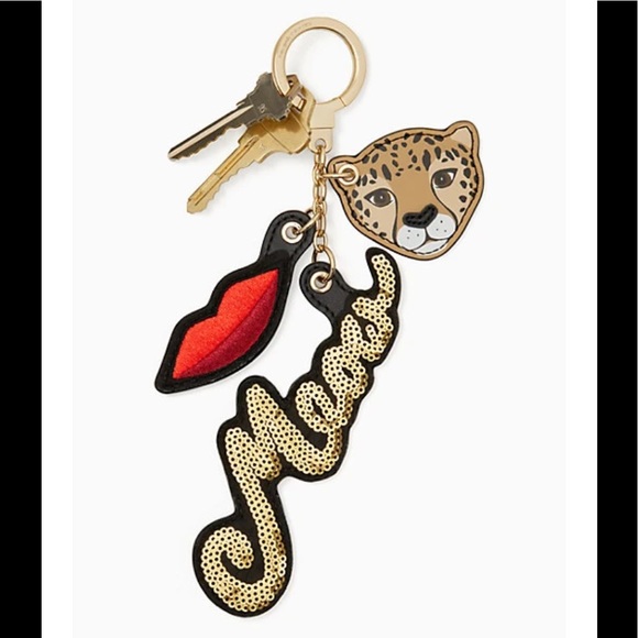 Kate Spade leopard novelty mix keychain - Picture 4 of 7